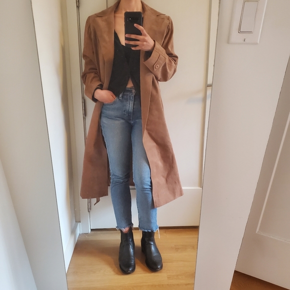 Vintage Herbert Levy Ultra Suede Trench Coat - Picture 2 of 9